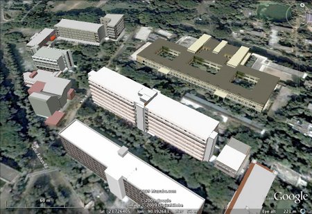 Google earth 3d buet campus area dhaka